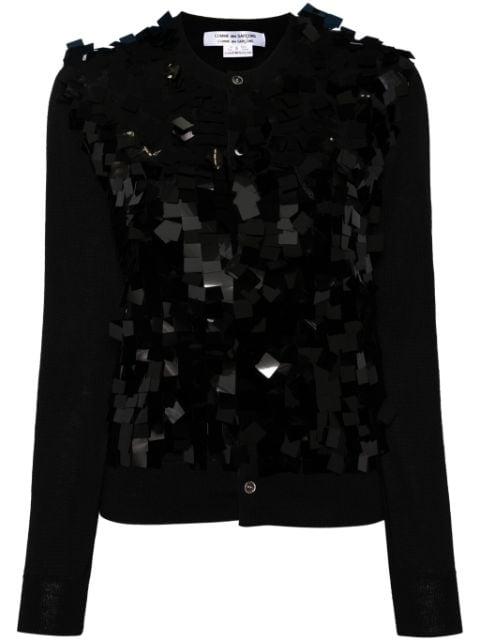 paillette embellishment cardigan by COMME DES GARCONS