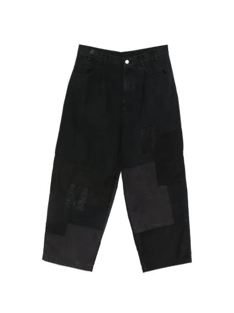 patchwork pleated trousers by COMME DES GARCONS