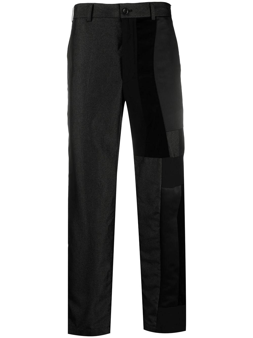 patchwork straight-leg trousers by COMME DES GARCONS
