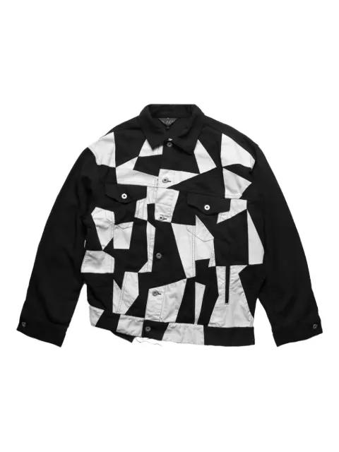 patchwork twisted trucker jacket by COMME DES GARCONS