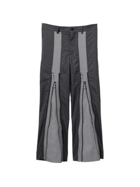 patchwork zip details trousers by COMME DES GARCONS