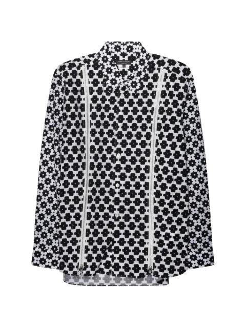 patterned zip-detail shirt by COMME DES GARCONS