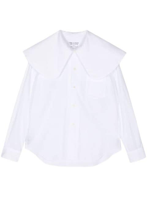 pilgrim-collar cotton-poplin shirt by COMME DES GARCONS