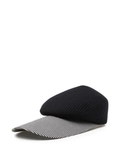pinstripe houndstooth hat by COMME DES GARCONS