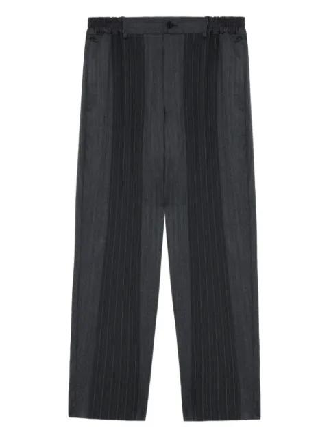 pinstripe panel trousers by COMME DES GARCONS