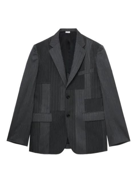 pinstripe patchwork jacket by COMME DES GARCONS