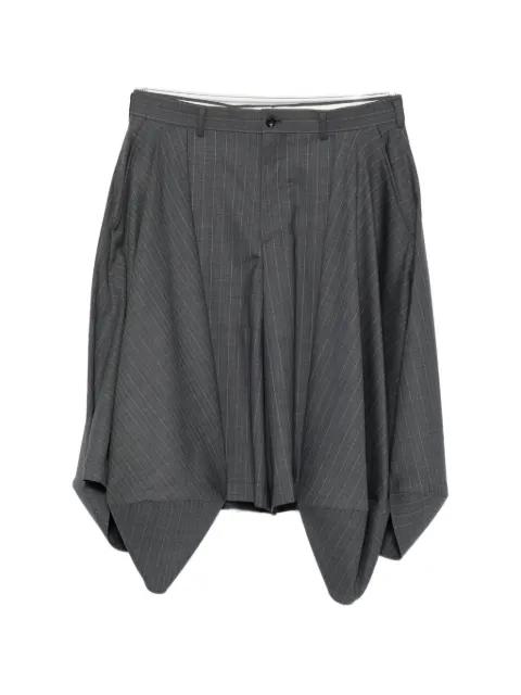 pinstripe-pattern handkerchief-hem shorts by COMME DES GARCONS