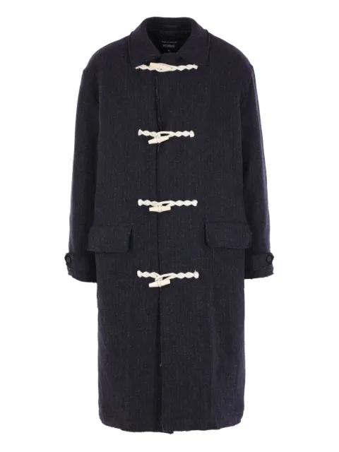 pinstripe toggle coat by COMME DES GARCONS