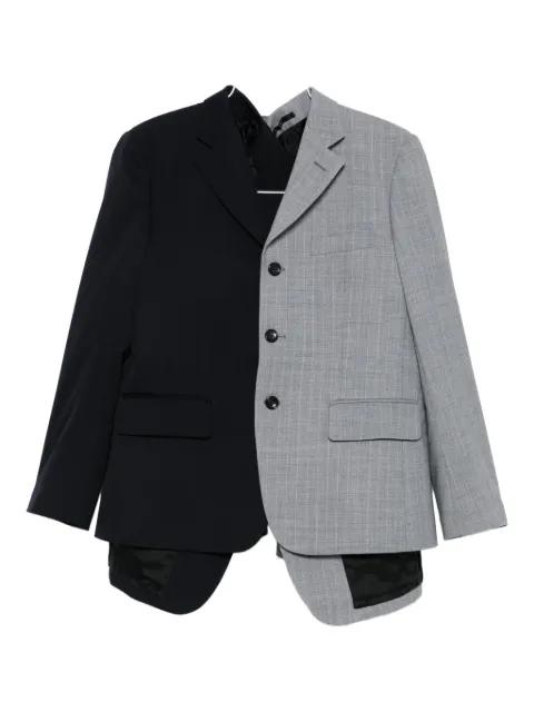 pinstripe two-tone jacket by COMME DES GARCONS