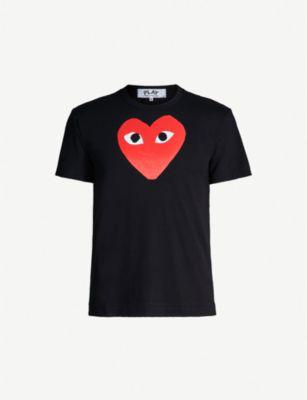 play heart cotton t-shirt by COMME DES GARCONS