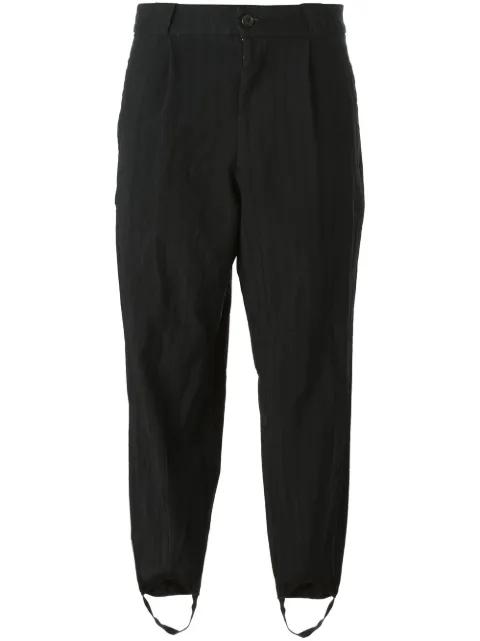 pleat-detail pinstriped trousers by COMME DES GARCONS