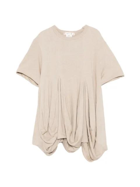pleated draped T-shirt by COMME DES GARCONS