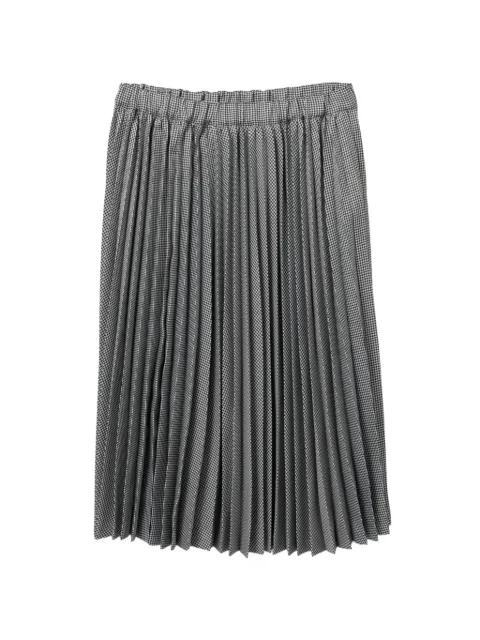 pleated houndstooth midi skirt by COMME DES GARCONS