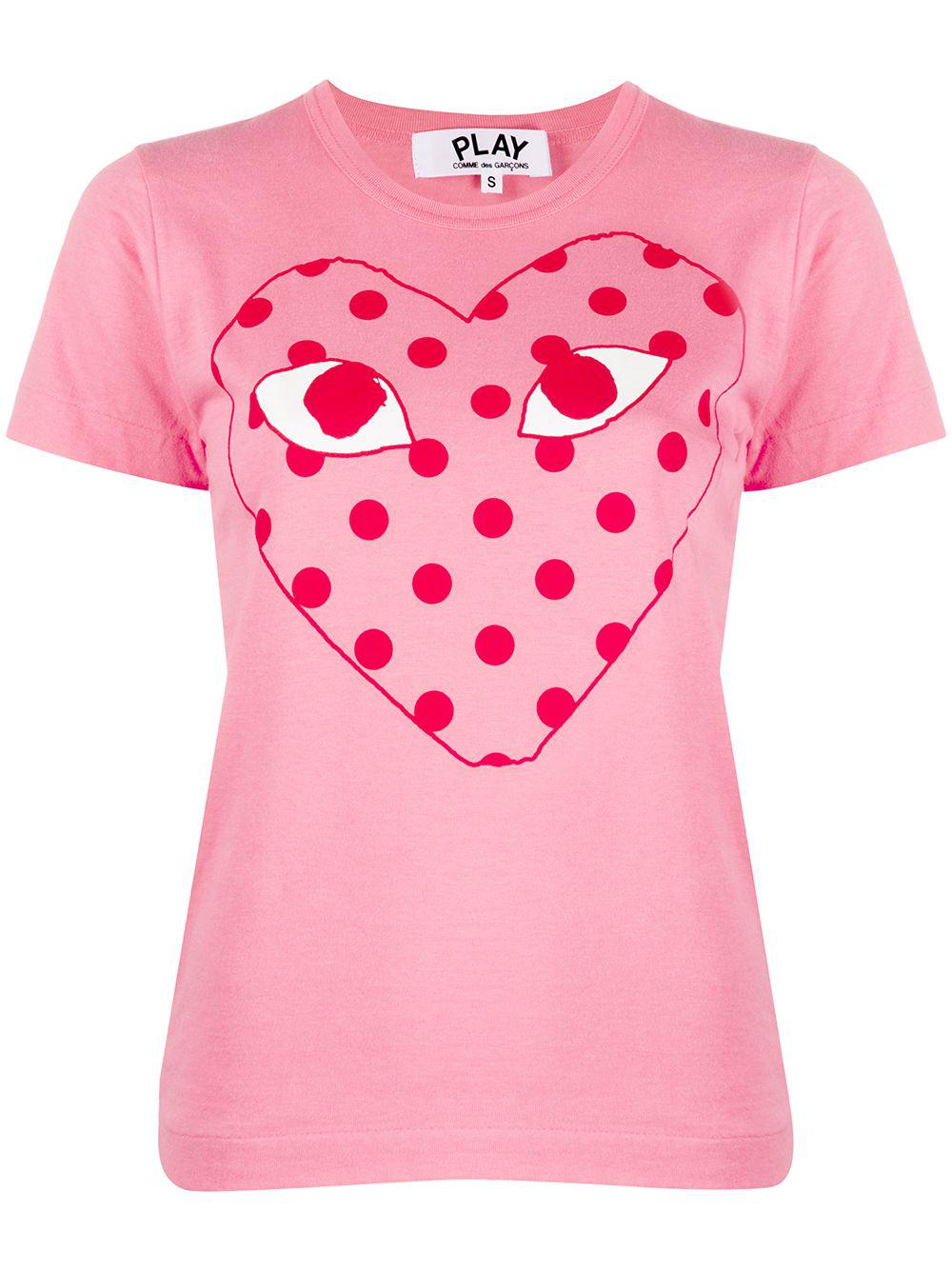 polk-dot heat print T-shirt by COMME DES GARCONS