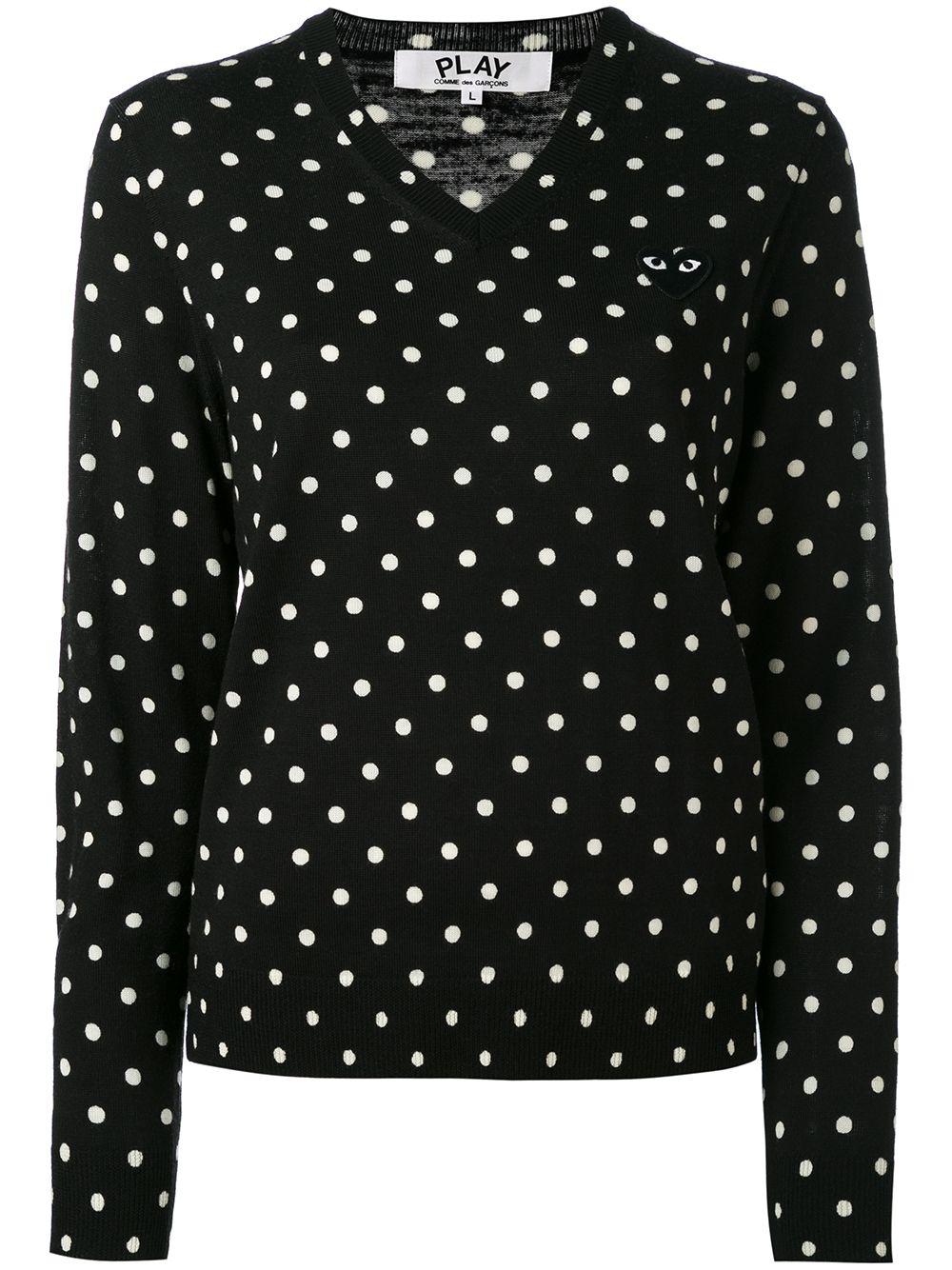 polka-dot knitted sweater by COMME DES GARCONS