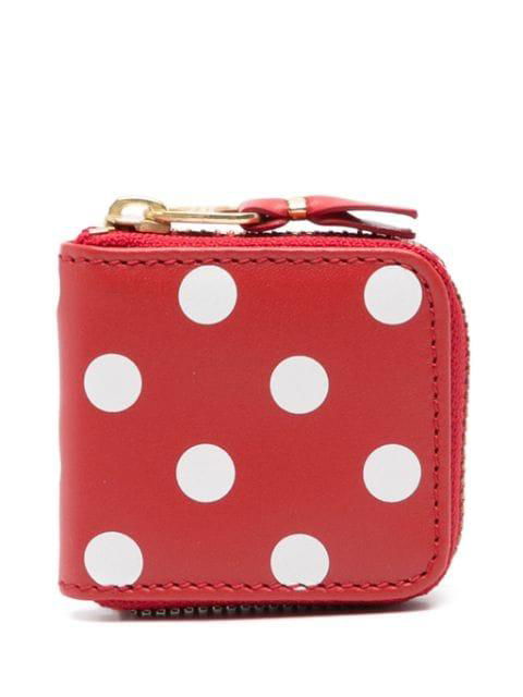 polka dot leather wallet by COMME DES GARCONS