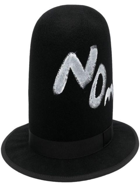 printed top hat by COMME DES GARCONS