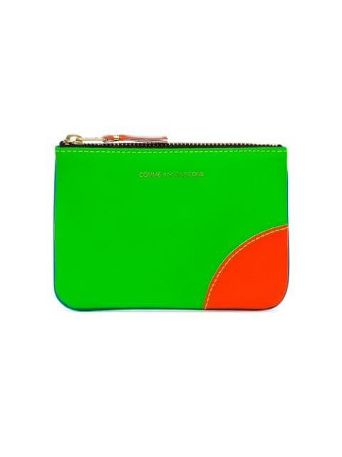 red green and blue fluorescent wallet by COMME DES GARCONS