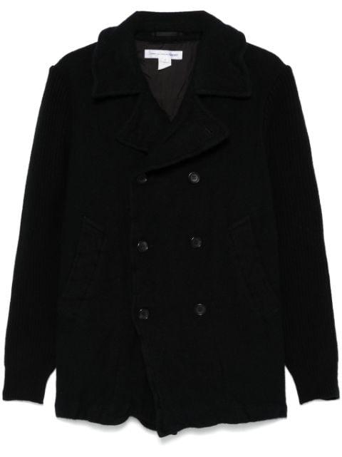 ribbed-sleeve peacoat by COMME DES GARCONS