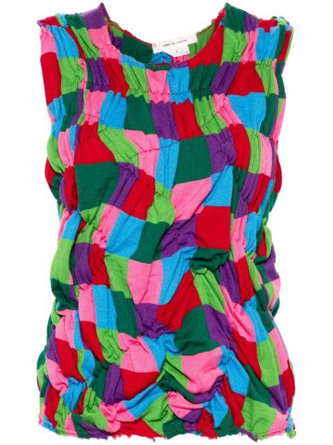 ruched knitted Top by COMME DES GARCONS