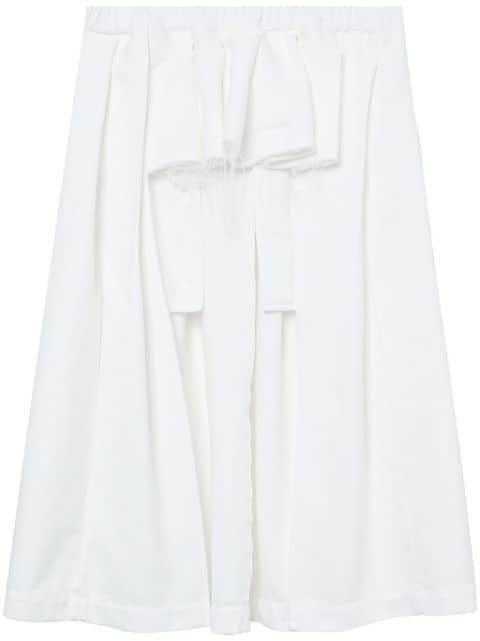ruffle-detail pleated midi skirt by COMME DES GARCONS