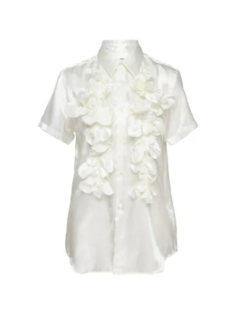 ruffle-trimmed satin shirt by COMME DES GARCONS