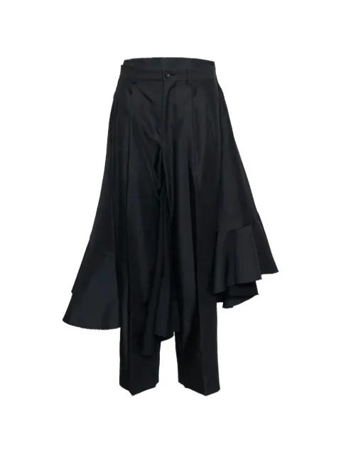 ruffled asymmetric-panel trousers by COMME DES GARCONS