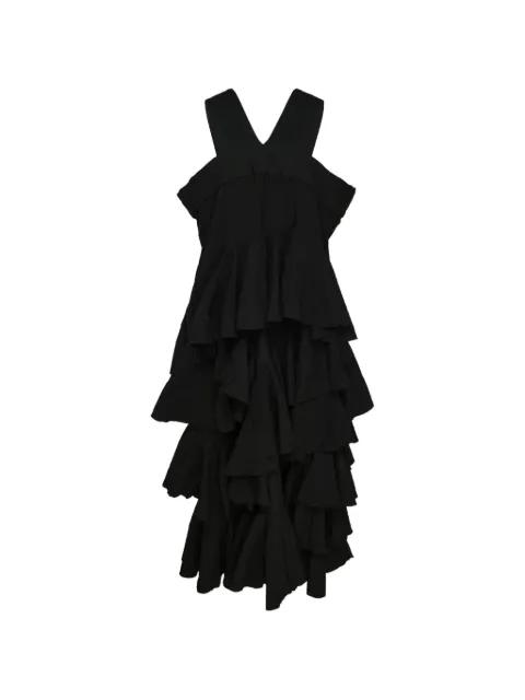 ruffled garment-treated pinafore dress by COMME DES GARCONS