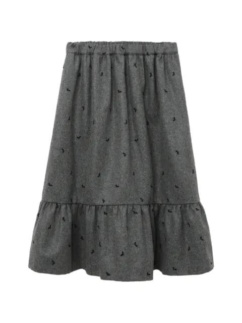 ruffled print midi skirt by COMME DES GARCONS