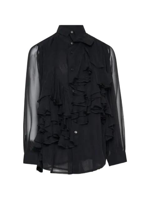 ruffled sheer blouse by COMME DES GARCONS