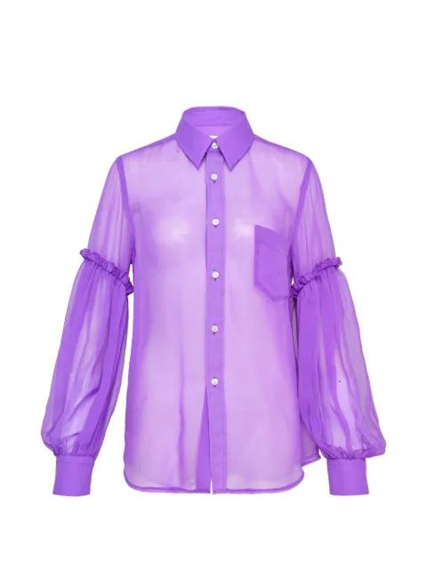 ruffled sheer shirt by COMME DES GARCONS