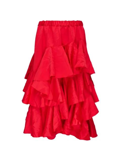 ruffled tiered midi skirt by COMME DES GARCONS