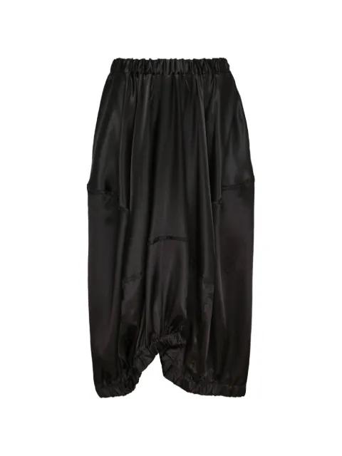 satin draped midi skirt by COMME DES GARCONS