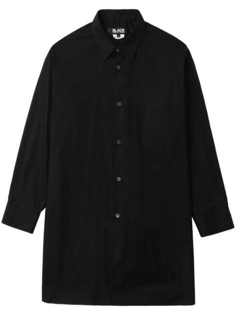 satin-panelled cotton shirt by COMME DES GARCONS