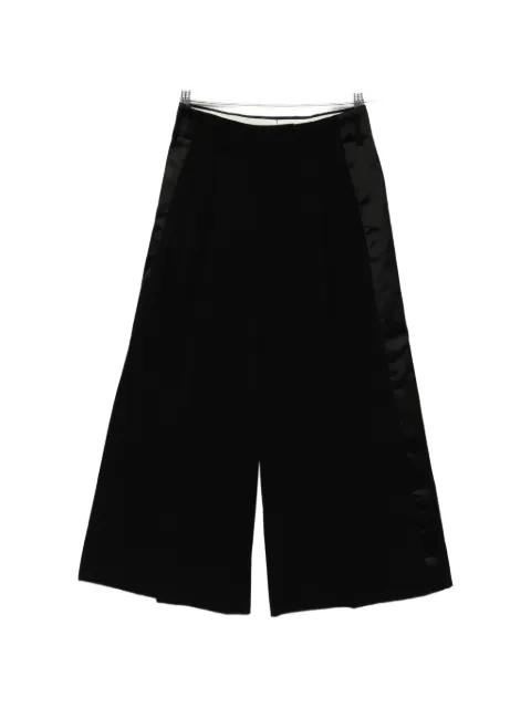 satin-panelled pleated trousers by COMME DES GARCONS