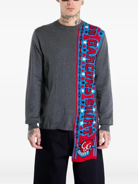 scarf-detailed top by COMME DES GARCONS