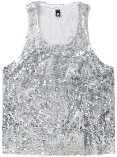 sequin-embellished scoop-neck vest by COMME DES GARCONS