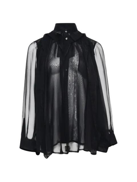 sheer layered-design shirt by COMME DES GARCONS