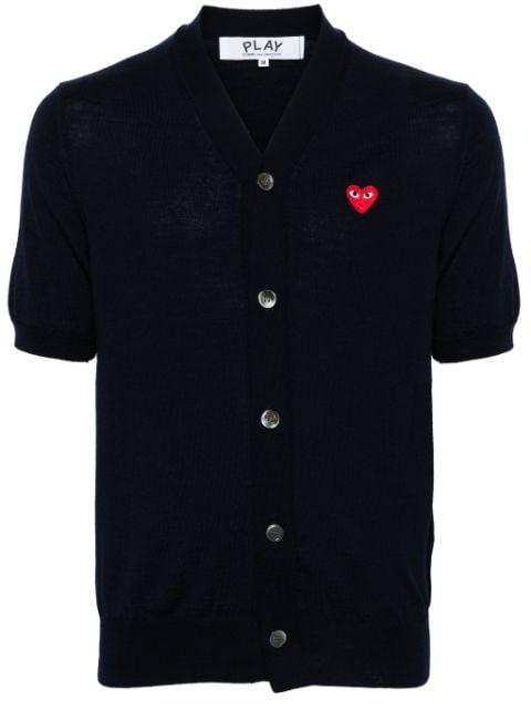 short-sleeve Play heart cardigan by COMME DES GARCONS