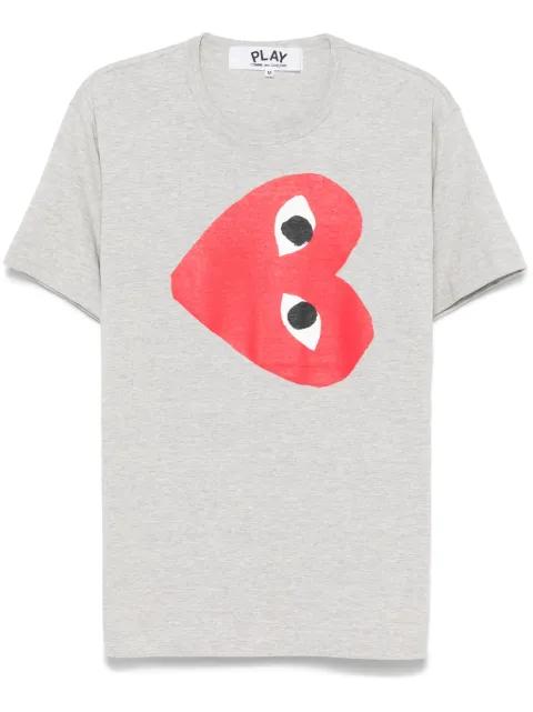 side heart-print T-shirt by COMME DES GARCONS