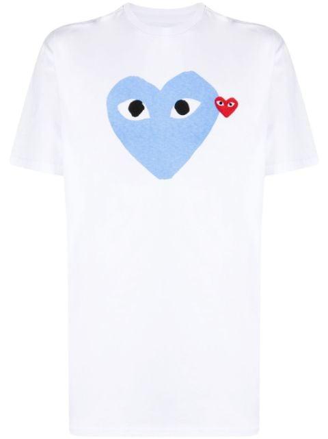 signature heart motifcotton T-shirt by COMME DES GARCONS
