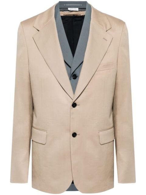 single-breasted layered blazer by COMME DES GARCONS