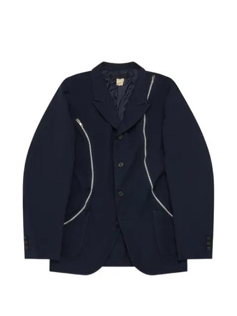single-breasted zip-detail blazer by COMME DES GARCONS
