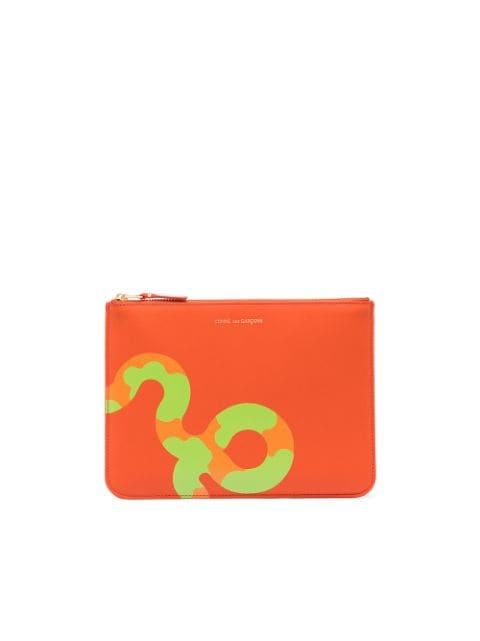 snake-print card holder by COMME DES GARCONS