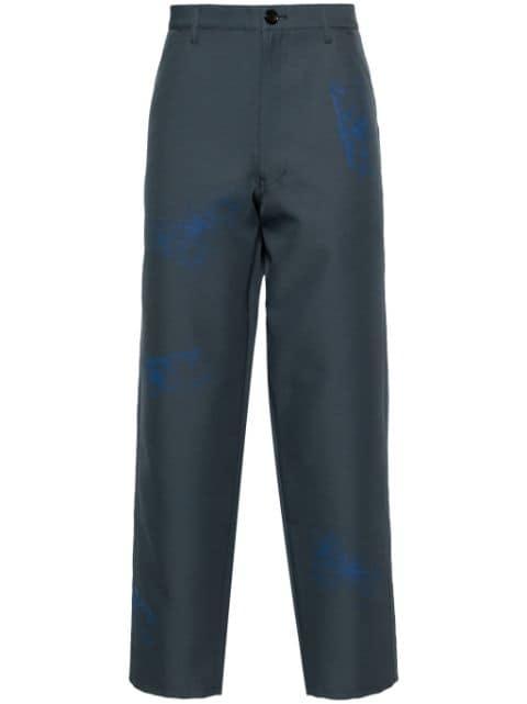 spray-paint wide-leg trousers by COMME DES GARCONS
