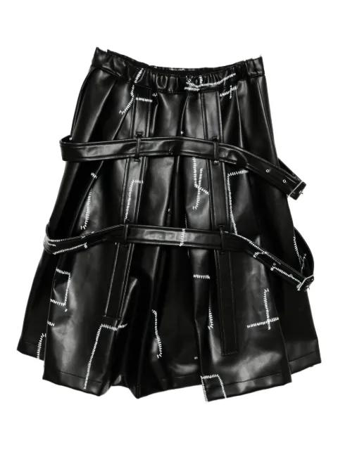 stitch detail-printed skirt by COMME DES GARCONS