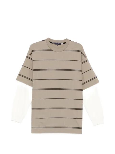 stripe-pattern layered T-shirt by COMME DES GARCONS