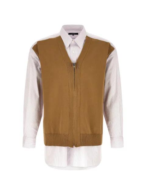 striped cardigan-insert shirt by COMME DES GARCONS