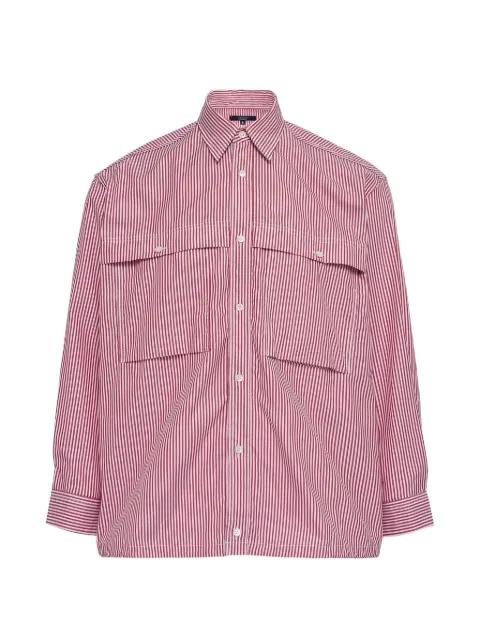striped chest-pockets shirt by COMME DES GARCONS