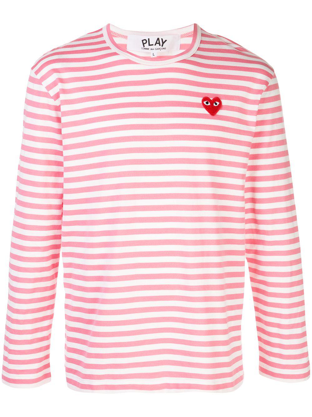 striped logo T-shirt by COMME DES GARCONS
